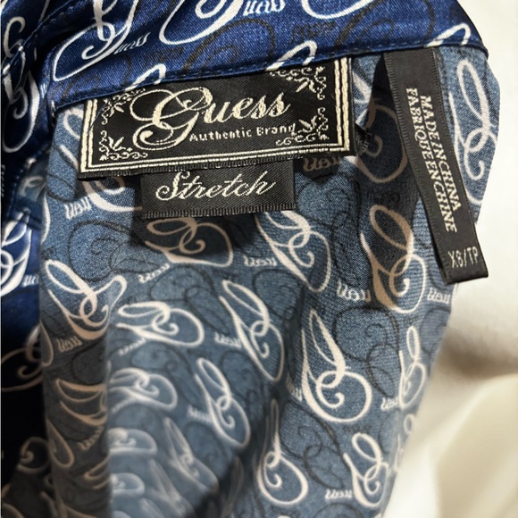 Vintage Guess Navy Blue Button Down Shirt - Picture 10 of 10